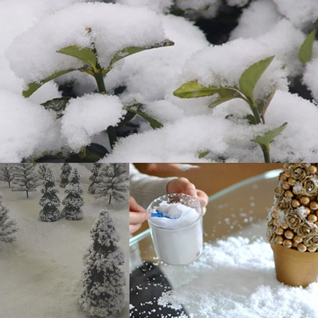 Рождественское украшение, Искусственный пластик, сухой снег, Декор, сделай сам, мгновенный искусственный вид, поддельный, мгновенный снег, сцена, реквизит, поставка