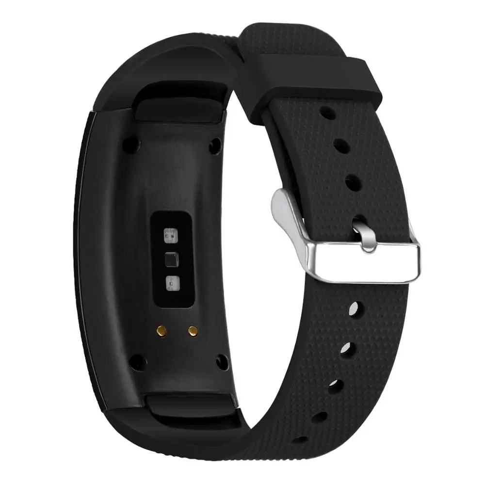 Сменный Браслет для samsung gear Fit 2 Pro Band роскошный силиконовый ремешок для samsung Fit2 Anti ремень анти-потеря - Цвет ремешка: black