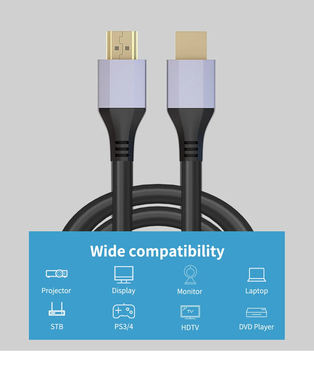 HDMI 2,0 кабель 4K 60Hz ultra hd HDMI кабель для ps4 apple tv проектор Xbox Разветвитель переключатель HDMI 8k кабель 2,1 5 м 3 м 2 м 1 м 0,5 м