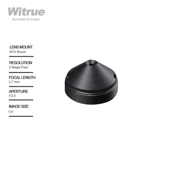 감시 보안 카메라용 HD CCTV 렌즈 핀홀 마운트, 1/3 인치 F2.0 83 도, 3.7mm M12 * 0.5