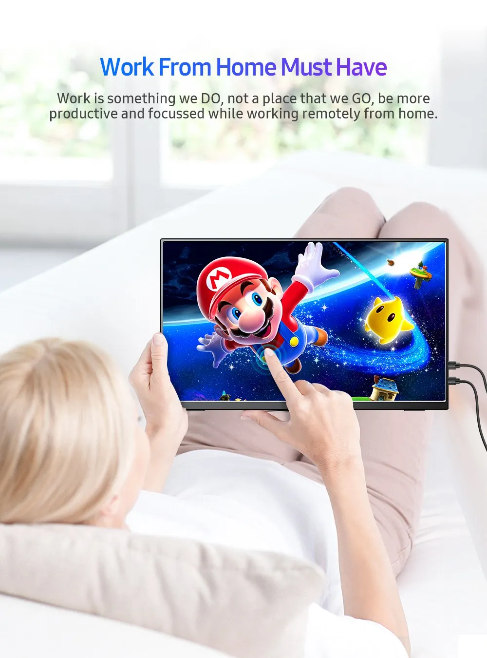 UPERFECT-޴  15.6 &, FHD IPS USB C ġũ HDR FreeSync 2 Ŀ HDMI cŸ OTG ǻ ÷ Ʈ ̽ 
