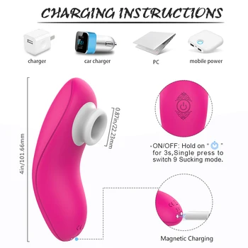 PHANXY Clit Sucker Clitoris Stimulator Nipple Clitoris Massager Female Licking Tongue Sucking Vibrator Adult Sex Toys for Woman 6