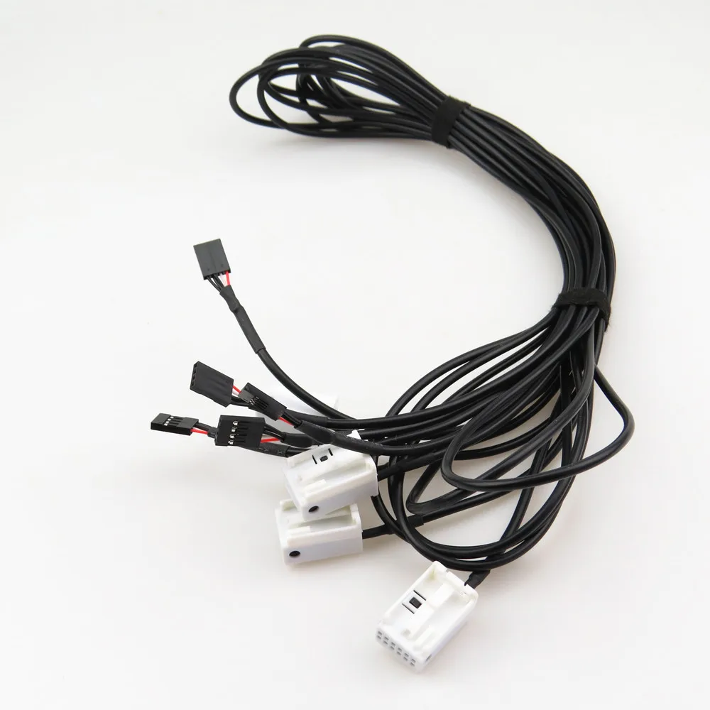 Кабельный разъем FHAWKEYEQ Qty 5 AUX для VW Golf MK6 Jetta MK5 Scirocco RCD510 RCD310 RNS315 5KD 035 724 A 5KD035724A|car aux|aux