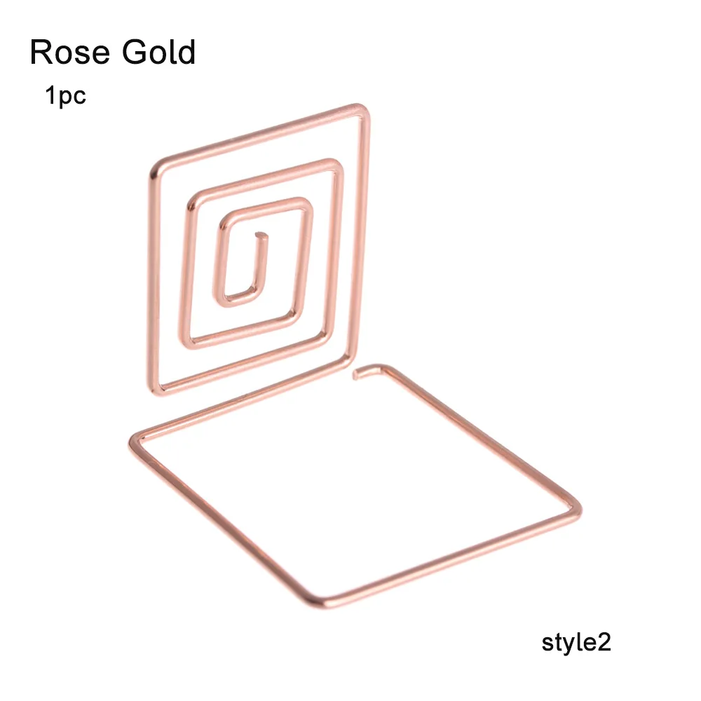 Style2-Rose Gold 1 шт. металлический держатель для карт, свадебное украшение для рабочего стола, романтическое кольцо в форме сердца, зажим для фотографий, настольная подставка для цифр - Цвет: Style2-Rose Gold