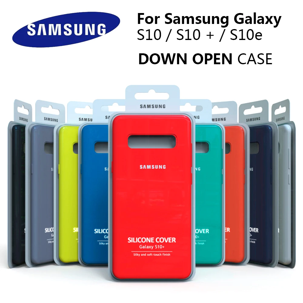 

S10 Case Original Samsung Galaxy S10 Plus S10e Silky Silicone Cover High Quality Soft-Touch Back Protective Galaxy S10+ S10 E