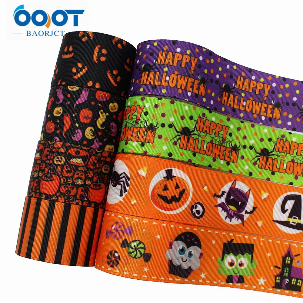 11/2'' 10y Halloween Grosgrain Ribbon 10 Yards Diy Handmade Clothing