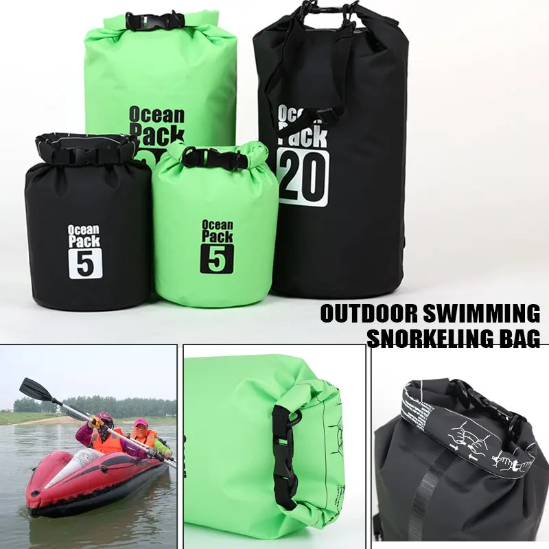 

Drifting Bag Waterproof Fabric 2 Color Practical Outdoor Swimming Equipment Sport PVC Swimming Bags
