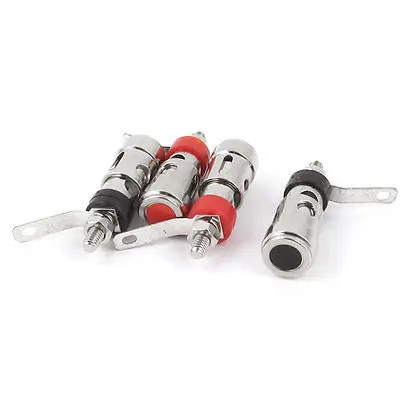 

4Pcs Silver Plated Audio Speaker Terminal Self-locking Binding Post