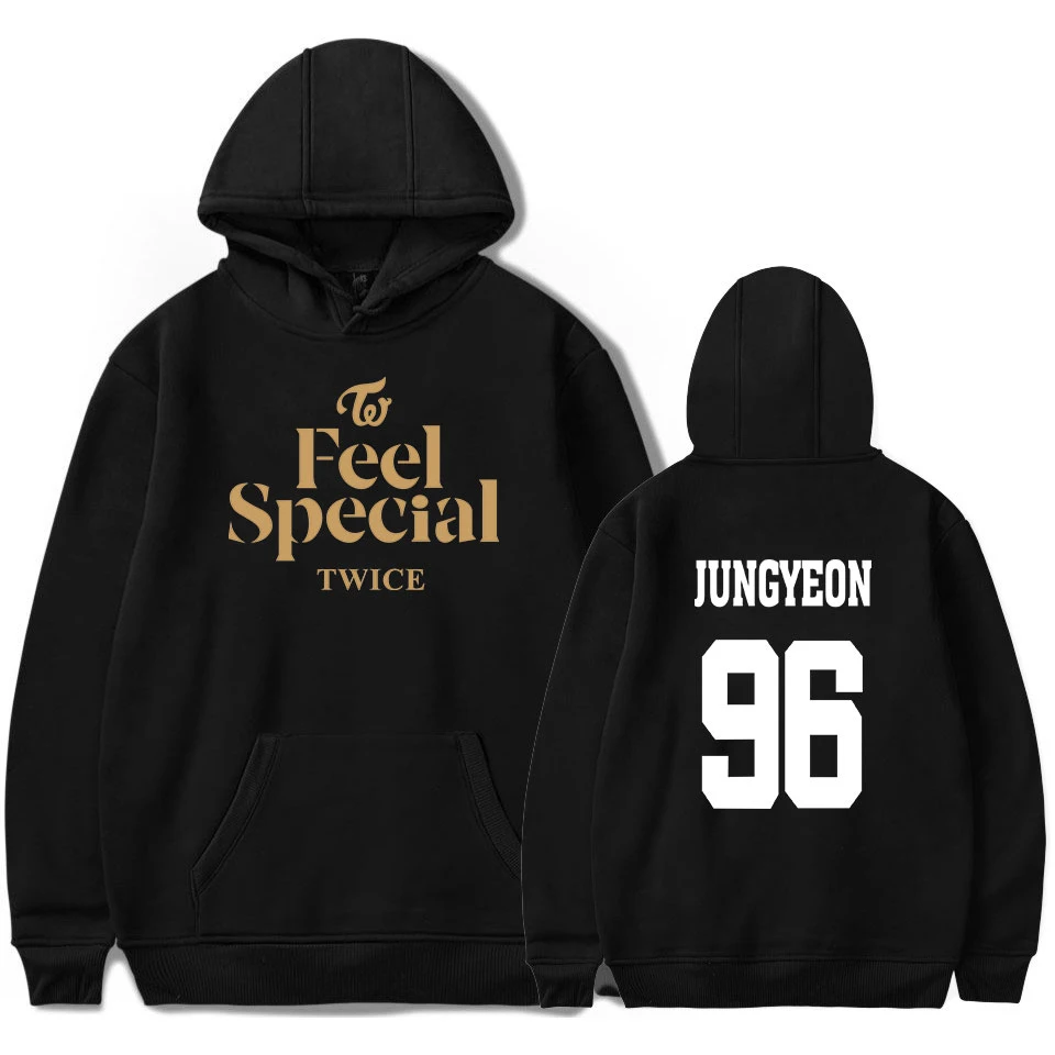 The Latest TWICE-feel special Hoodies Men women Hip Hop Fashion Cotton Streetwear print TWICE JUNGYEON 96 boys black Sweatshirts The Latest TWICE-feel special Hoodies Men women Hip Hop Fashion Cotton Streetwear print TWICE JUNGYEON 96 boys black Sweatshirts