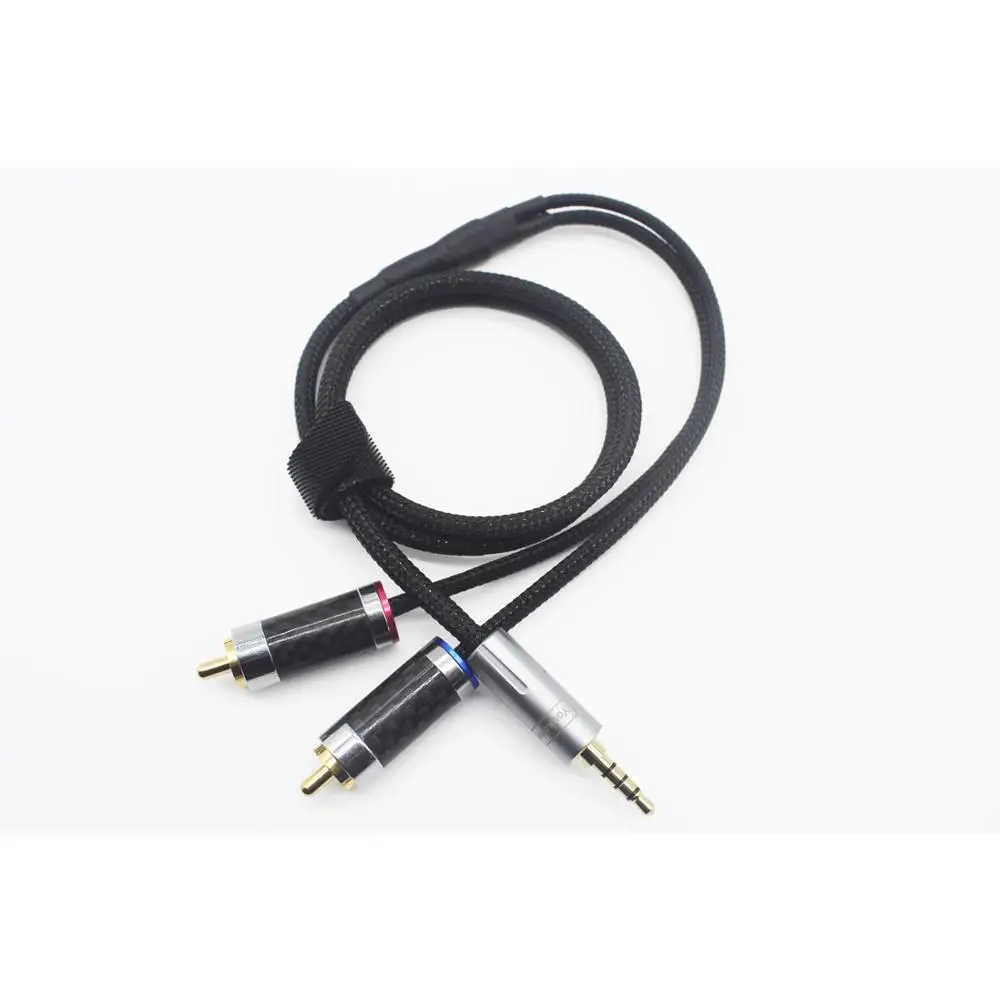 3 5mm Balanced to RCA Balanced Headphone Audio Headphone Adapter 8 Core Silver Plated Cable 3 5mm Balanced to 2 RCA 60cm