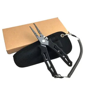 

Stainless Steel Side Mouth Fish Pliers Multi-function Tongs Cut Fishing Line Open Ring Fishing Gear