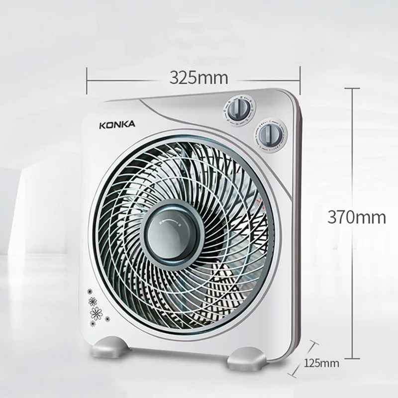 Square Desktop Fan Household nature wind Turning Fan Silent Student Mini Fan Dormitory Power Saving Durable Fan FAN-19