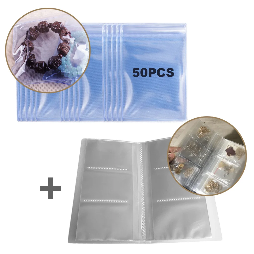 Plastic Jewelry Ziplock Bag Plastic Storage Book Jewelry Packaging