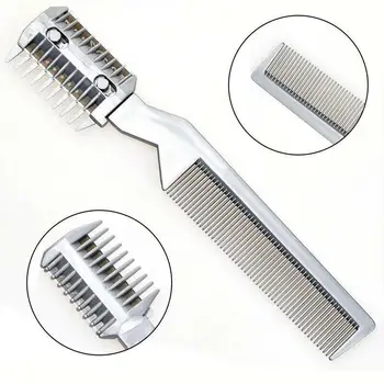

Professional Barber Hair Razor Comb Hair Cutting Thinning Comb Device Trimmer With Blade