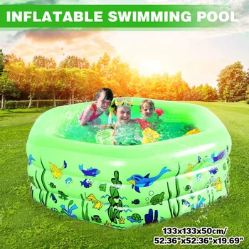 

133x133x50CM Inflatable Swimming Pool Children Bathing Tub Baby Home Use Paddling Pool Hexagon Outdoor Indoor Swimming Pool