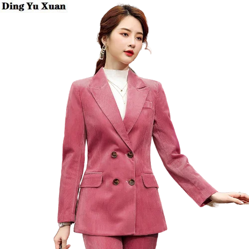 ladies corduroy trouser suit