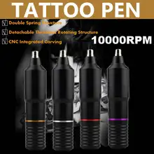 Татуировка бровей Вращающаяся ручка мотор тату машина съемный картридж ИГЛЫ Перманентный макияж набор Профессиональный 18 шт./компл. 10000 об/мин