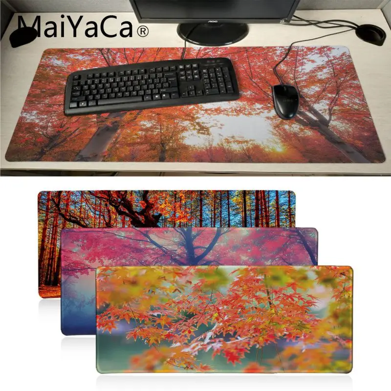 

Cool New Autumn color fir forest Customized laptop Gaming mouse pad Speed/Control Version Large Gamer Mouse Pad desk mat