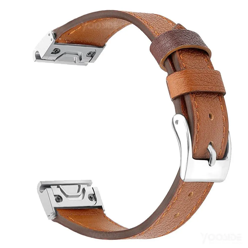 Fenix 6S кожаный женский браслет 20 мм QuickFit классический ремешок для часов из