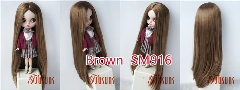 JD016 9-10inch 23-25cm 10-11inch BJD Wigs Long Parting Straight Doll Hair  Soft Synthetic Mohair Blythes Accessories