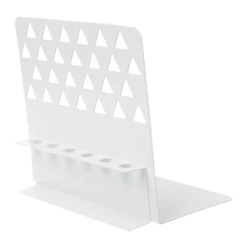 

Promotion! White New Creative Metal Bookends with Pen Holder Desk Organizer Stand Office Home Decor