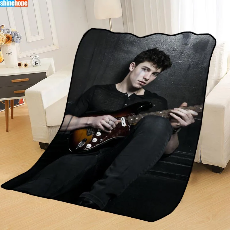 Одеяла на заказ, Shawn Mendes, одеяло s для кровати, мягкое TR, DIY, ваше изображение, Прямая поставка, одеяло для путешествий - Цвет: Blanket 1