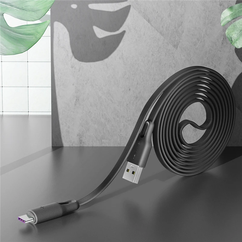 Black 5А Usb type C кабель для быстрой зарядки для samsung Galaxy S9 One Plus 6 Usb C кабели для Xiaomi huawei зарядный шнур для type-C - Цвет: Black