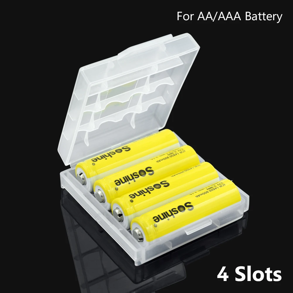 2 4 8 Slots Hard Plastic Battery Storage Boxes Case AA AAA Battery Holder Container Box With Clips For 2 4 8x AA/AAA Batteries remote battery Batteries