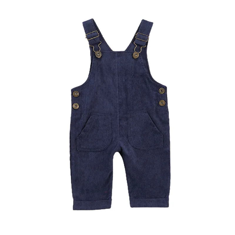 Toddler Baby Kids Boys Girls Overalls Autumn Newborn Baby Girls Corduroy Pocket Romper Jumpsuits Casual Bib Pants One-Pieces Baby Bodysuits comfotable Baby Rompers