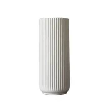 

1pc Home Decor Decoration Maison Vertical Ceramic Flower Tube Artistic Flowerpot Simple Flower Container Table Decoration (High)