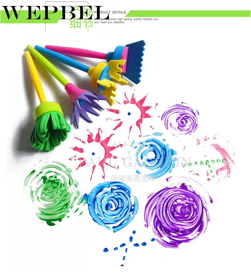 WEPBEL(4 шт./компл.) модная детская кисть для рисования цветочный трафарет для детей DIY граффити Рисование игрушки