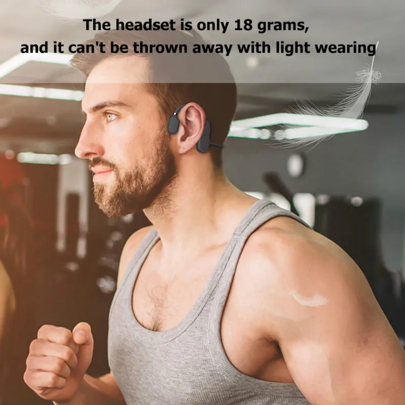DYY 1 Bone Conduction Headphones Bluetooth Wireless IPX6 Waterproof Sports Running Headset Sport Earbud for Xiaomi Huawei Iphone