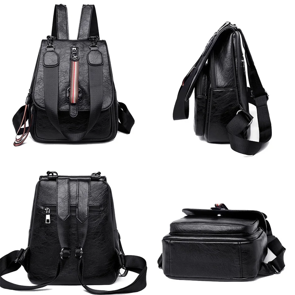 Женские кожаные рюкзаки 3 в 1, винтажная женская сумка на плечо, сумка для путешествий, женский рюкзак Mochilas, сумки для девочек в консервативном стиле