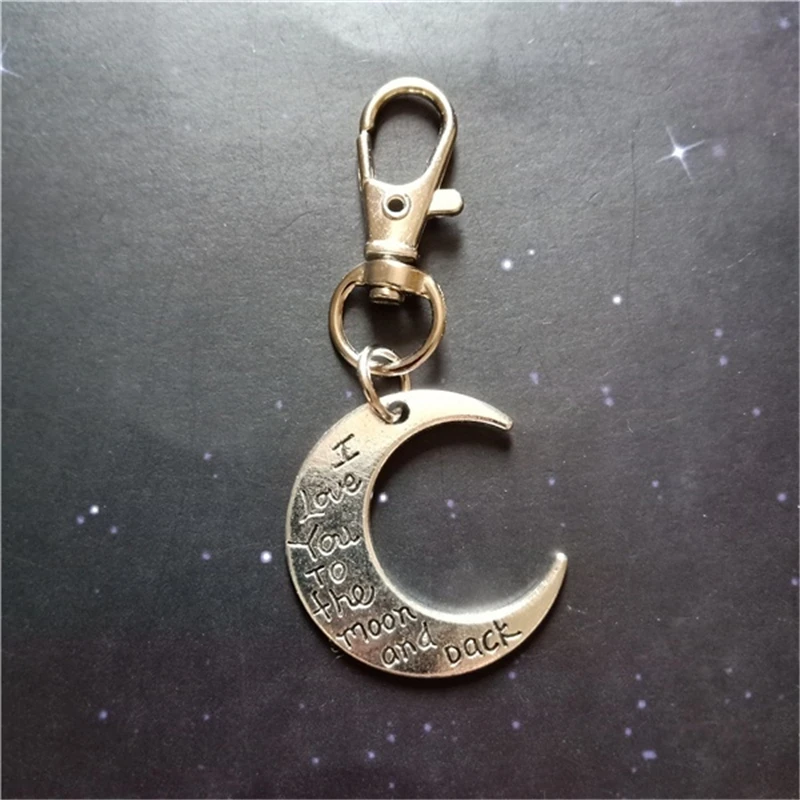 Брелок на заказ с надписью I Love You To The Moon and Back | Украшения и аксессуары
