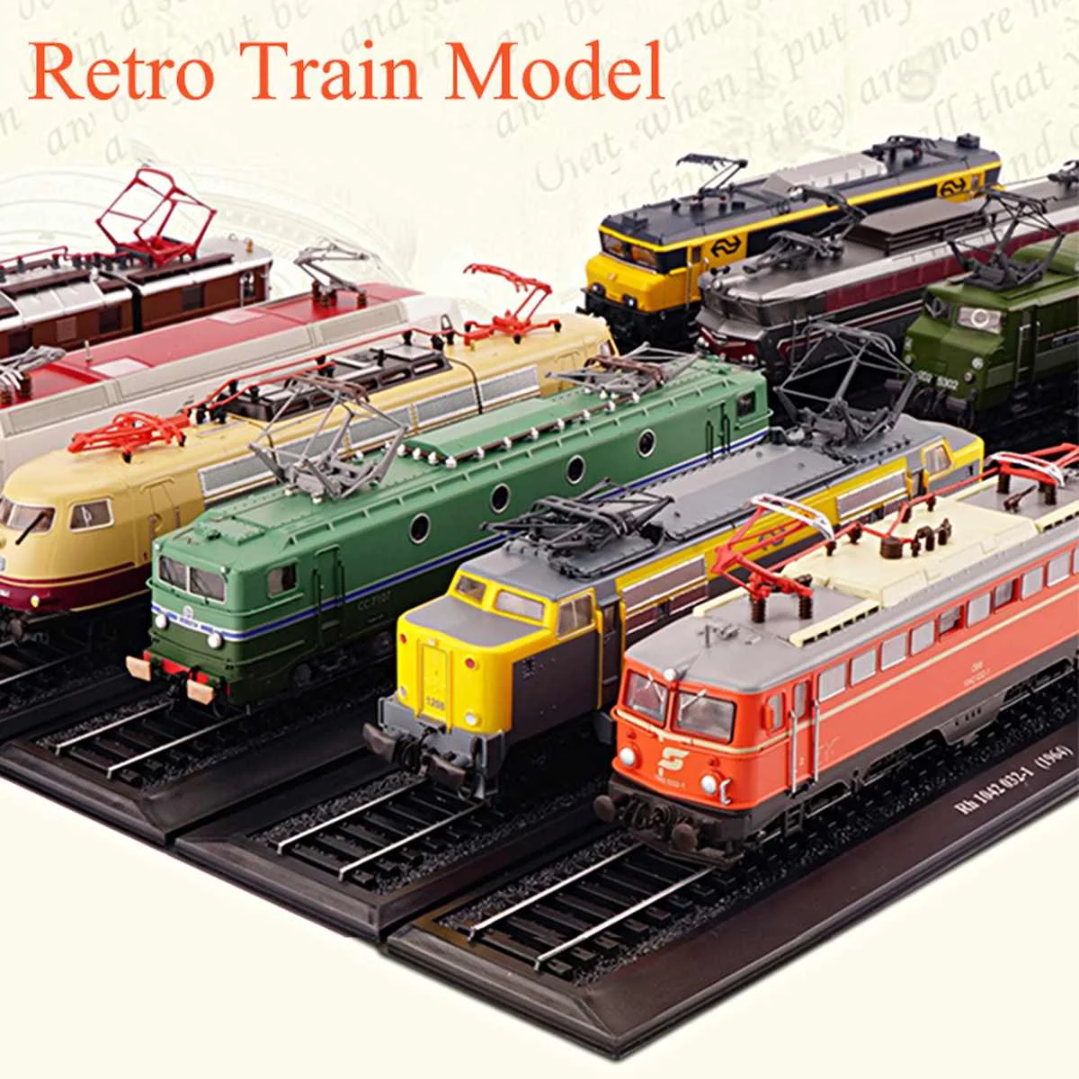 Модель класса Ретро поезд 1: 87 E 94 279(1955) Ретро паровой дизельный Паровозик модель поезда строительные блоки игрушки Детский подарок