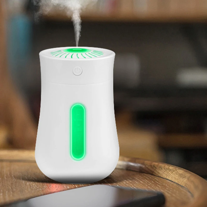 Portable Cool Mist Humidifier with 7 Colors Light 200Ml Mini USB Desktop Humidifiers for Babies Bedroom Office Car Travel Auto T