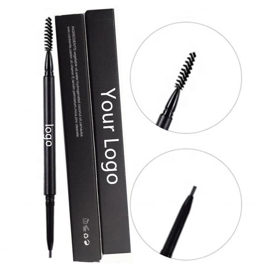 Private Label Eyebrow Tint Cosmetics Natural Long Lasting Custom Logo Eyebrow Waterproof Black Brown Eyebrow Pencil Makeup