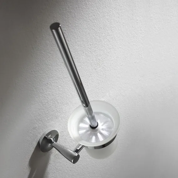 Toilet Brush Holder Vidric настенный хромированный набор аксессуаров для ванной комнаты, держатель для полотенец, держатель для туалетной бумаги, мыльная корзина, крючок для халата, Полка для полотенец EL7200 - Цвет: Toilet Brush Holder