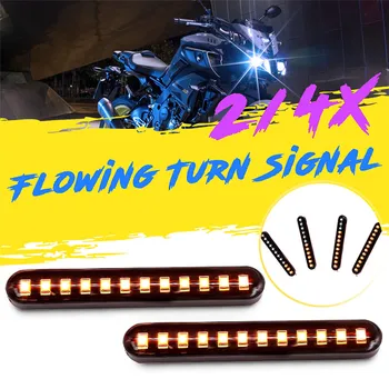 

2/4pcs Universal 12V 6W Motorcycle Sequential LED Mini Strips Led Flowing Turn Signal Light Dynamic Indicator IP68 Waterproof