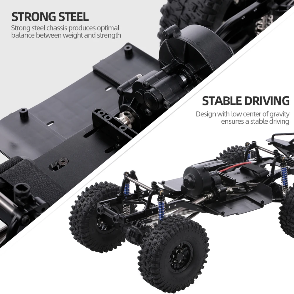 313 мм сталь 1:10 RC автомобиль дети уличная колесная база тело собранная РАМА ИГРУШКИ шасси колеса запчасти для SCX10 SCX10 II 90046 90047