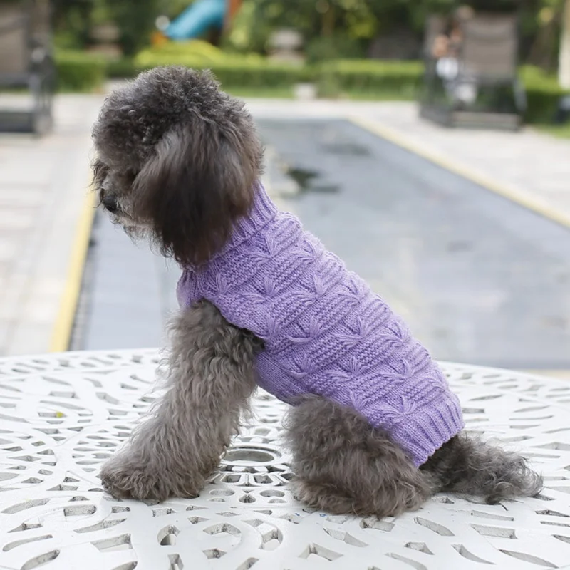 가을 겨울 따뜻한 터틀넥 니트 애완 동물 스웨터 애완 동물 고양이 강아지 옷 작은 개 치와와 Yorkies 조끼 자켓 애완 동물 제품