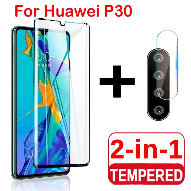 

2-in-1Tempered Glass Screen Protector For Huawei P30 Lite Pro Back Lens Film On Huawei P30 Pro Lite Glass Protective Film Foil