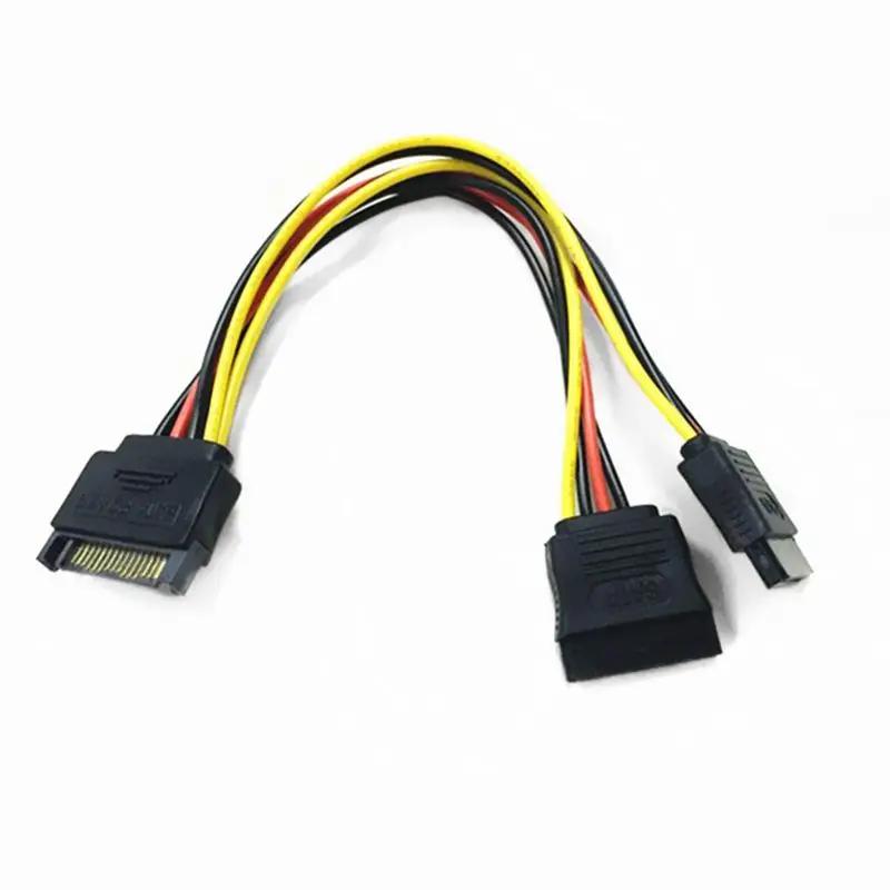 Топ-5 шт. 15 Pin SATA Мужской 2 распределитель SATA Женский кабель питания