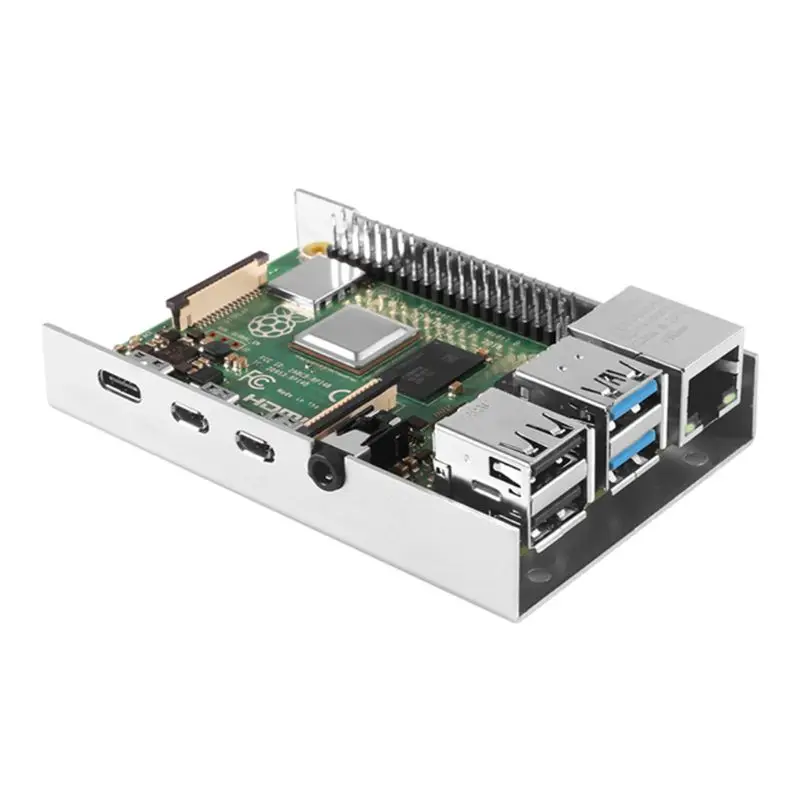 1 комплект алюминиевый чехол металлический защитный корпус для Raspberry Pi 4 Модель B комплект E65A