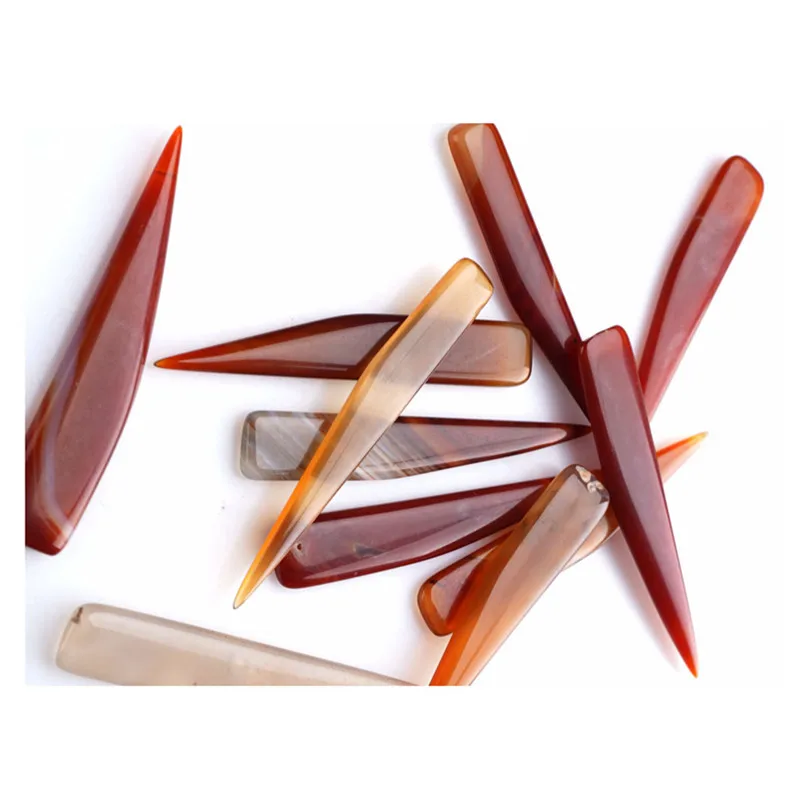 Natural Agate To Rub Leather Edge For Scoring Folding Creasing Paper Leathercrafts DIY Handmade Leather Tool Accessory leather tools leather craft tool kit leather craft tools leather craft tool