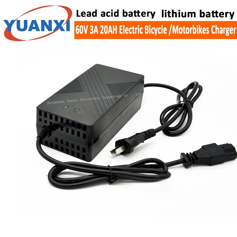 GOZAR 60V 20Ah Chargeur De Batterie pour Scooters Vélos Électriques E-Bike