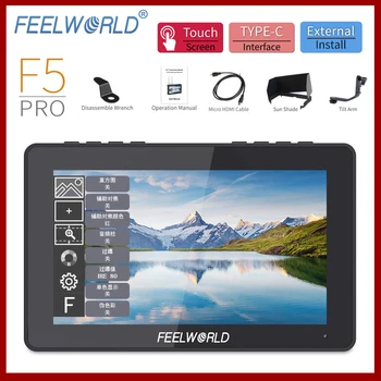 

FEELWORLD F5 Pro Monitor Touch Screen 5.5 Inch 4K HDMI Video IPS FHD1920x1080 Field Monitor for Wireless transmission for Camera