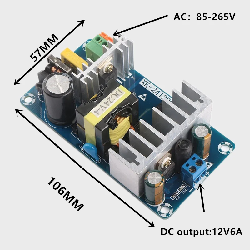 24V 4A~6A Stable High Power Switching Power Supply Board AC-DC Converter Module Akozon Power Supply Module