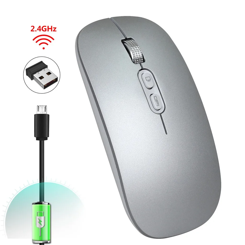 Beautyss M103 2,4G беспроводная мышь 1600 dpi USB перезаряжаемая металлическая Бесшумная оптическая мышь для ПК ноутбука