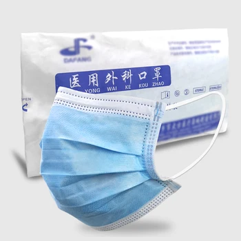 

EU CE Certificate Medical Surgical Masks 3 Layers Disposable Earloop Face Mask with Meltblown cloth 95% Filtration rate Mask